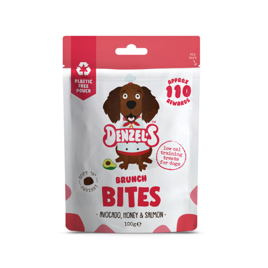 Denzel's Brunch Bites For Dogs Avocado, Honey & Salmon 100g