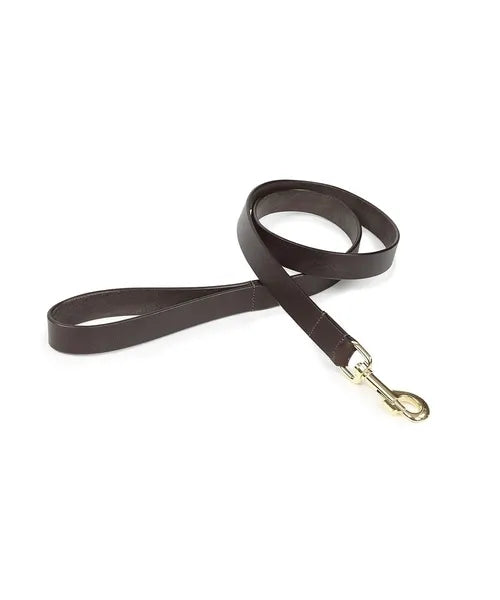 Digby & Fox Flat Leather Lead Brown