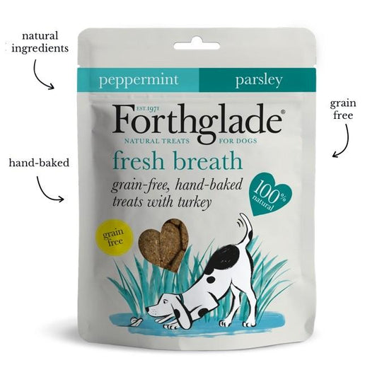 Forthglade Baked Treats Fresh Breath Turkey Peppermint & Parsley 150g