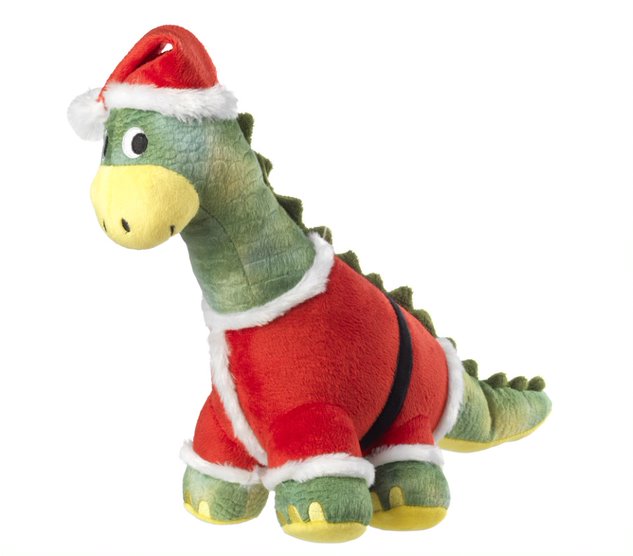 Dinosaur Diplodocus With Santa Hat