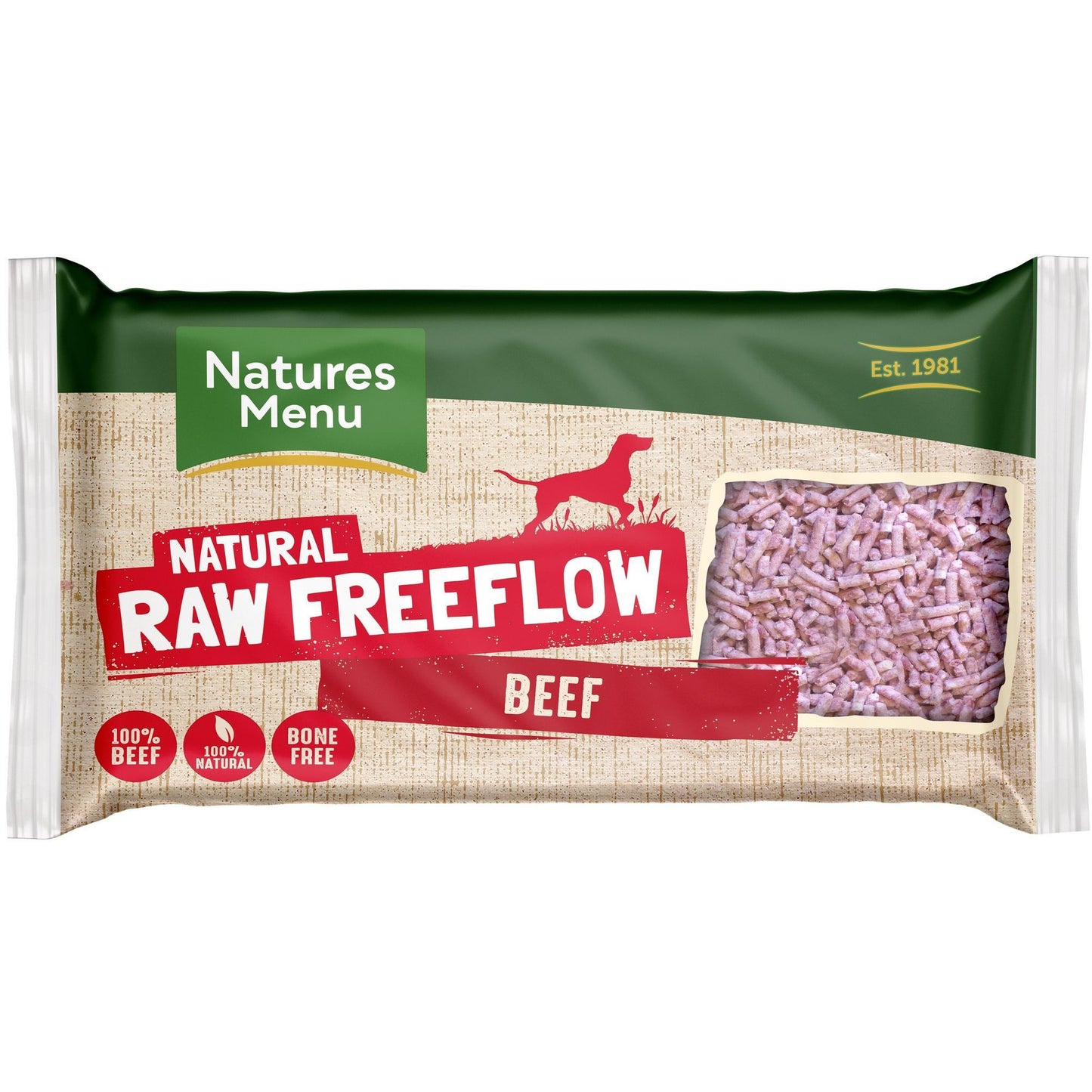 Natures Menu Dog Raw Frozen Free Flow Beef 2kg