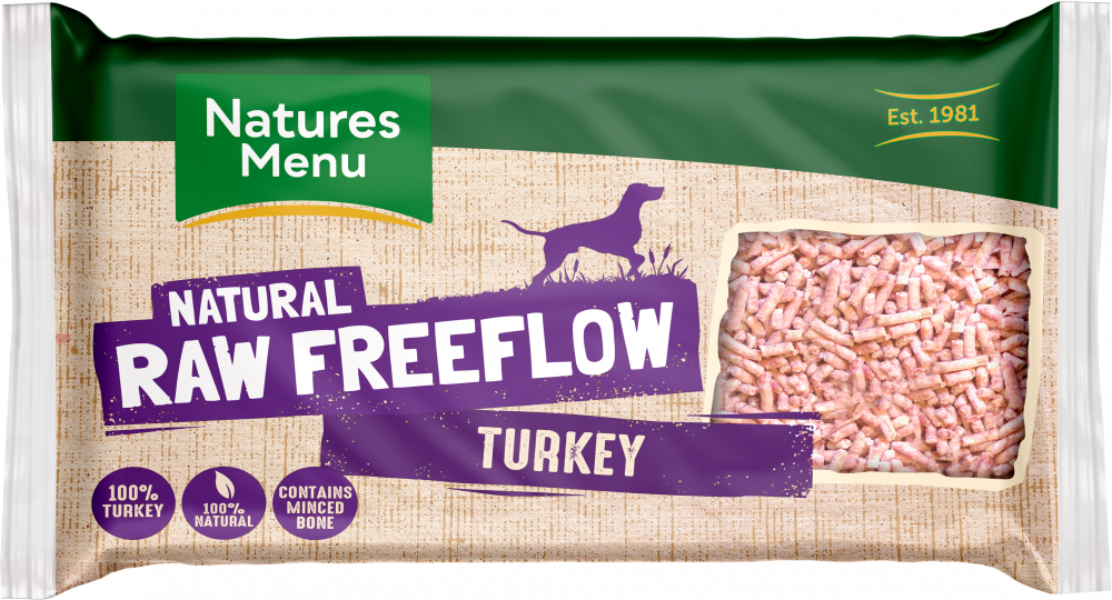 Natures Menu Dog Raw Frozen Free Flow Turkey 2kg